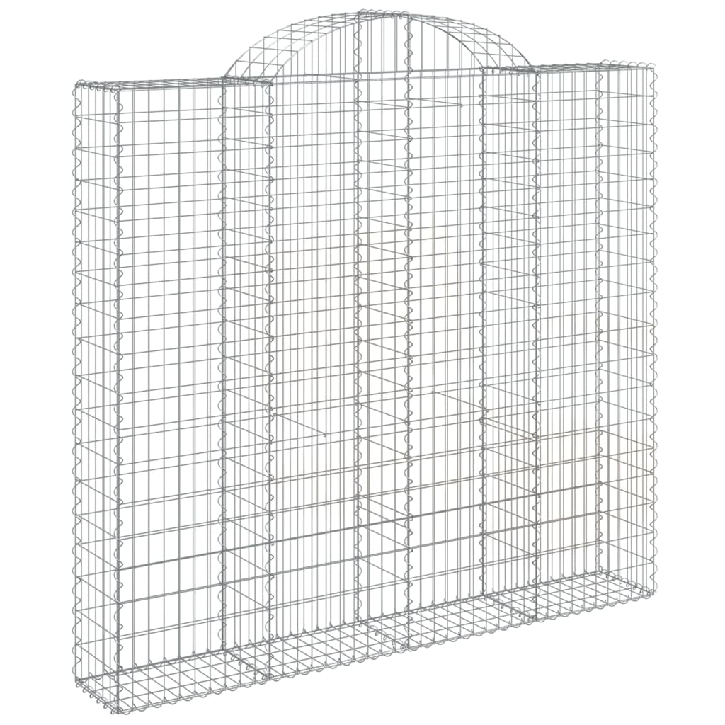 Gabionkurver buede 9 stk 200x30x180/200 cm galvanisert jern