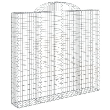 Gabionkurver buede 9 stk 200x30x180/200 cm galvanisert jern