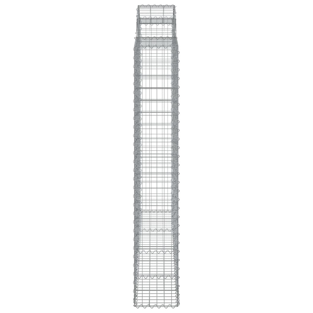 Gabionkurver buede 9 stk 200x30x180/200 cm galvanisert jern