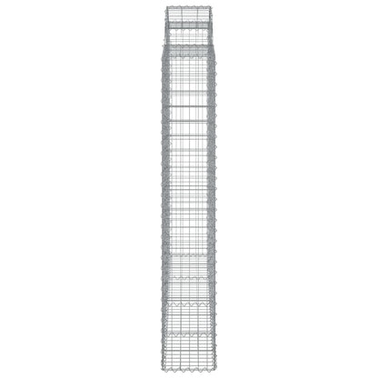 Gabionkurver buede 9 stk 200x30x180/200 cm galvanisert jern