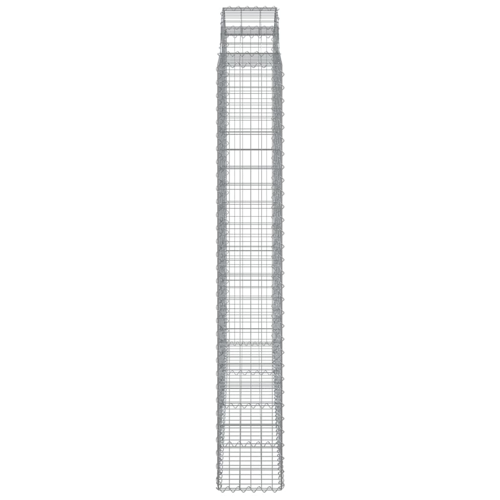 Gabionkurver buede 10 stk 200x30x200/220 cm galvanisert jern