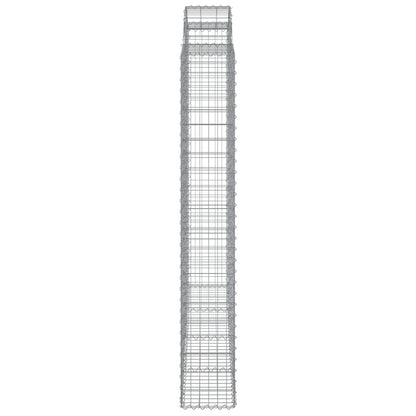 Gabionkurver buede 10 stk 200x30x200/220 cm galvanisert jern