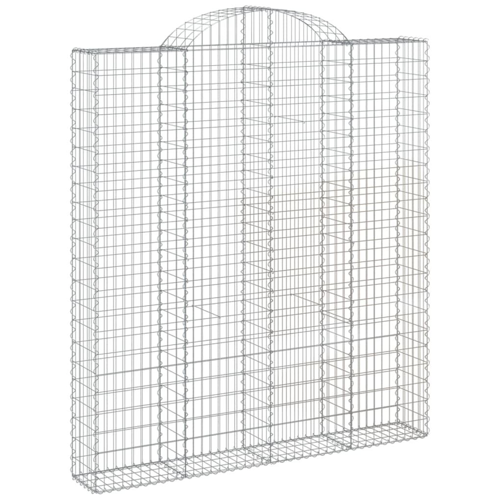Gabionkurver buede 7 stk 200x30x220/240 cm galvanisert jern