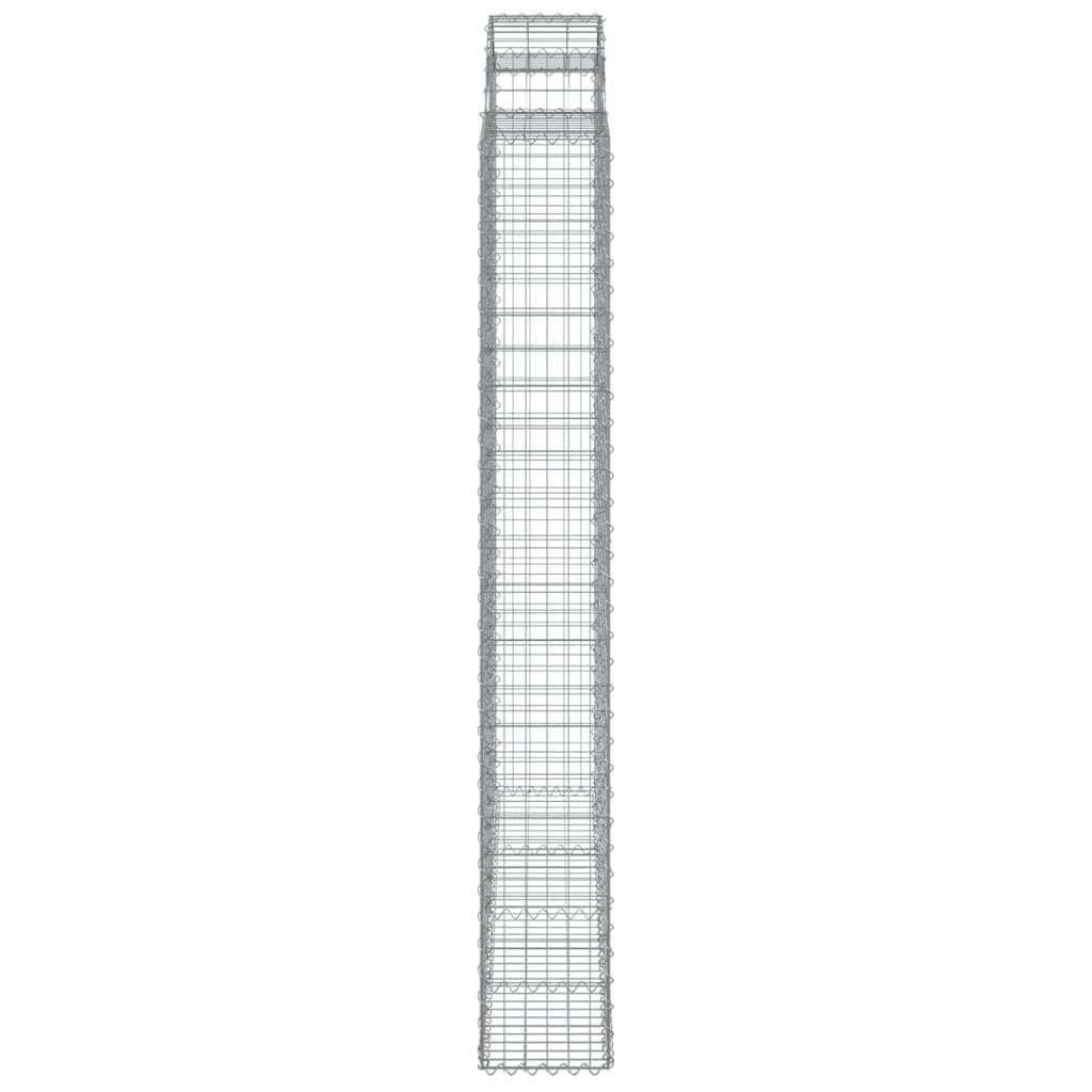 Gabionkurver buede 7 stk 200x30x220/240 cm galvanisert jern