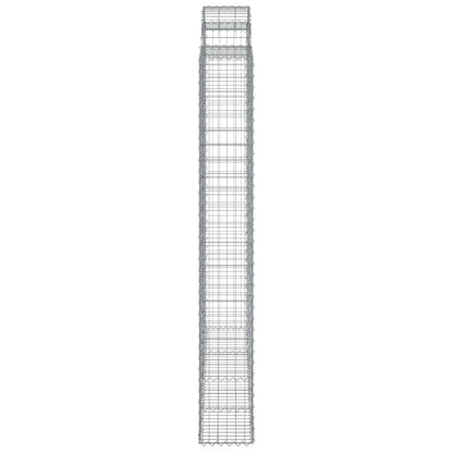 Gabionkurver buede 7 stk 200x30x220/240 cm galvanisert jern