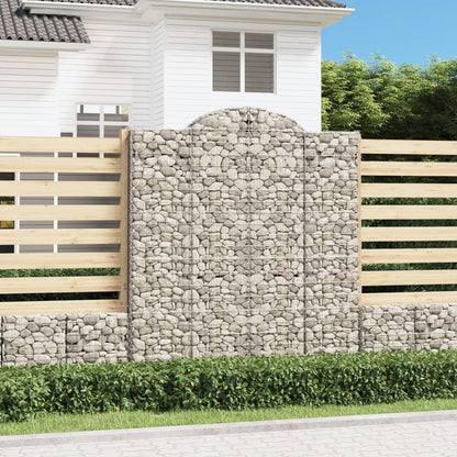 Gabionkurver buede 7 stk 200x30x220/240 cm galvanisert jern
