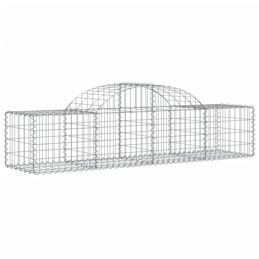 Gabionkurver buede 25 stk 200x50x40/60 cm galvanisert jern