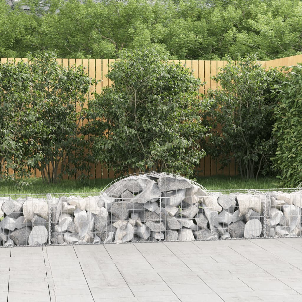 Gabionkurver buede 25 stk 200x50x40/60 cm galvanisert jern