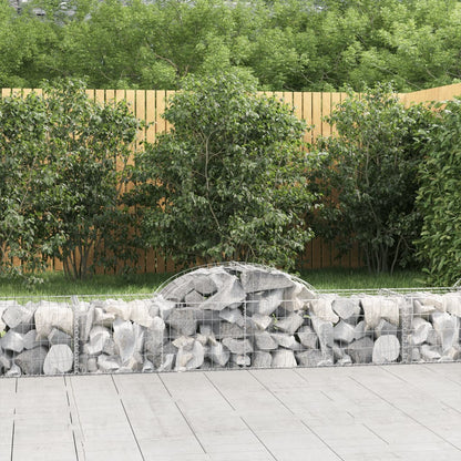 Gabionkurver buede 25 stk 200x50x40/60 cm galvanisert jern