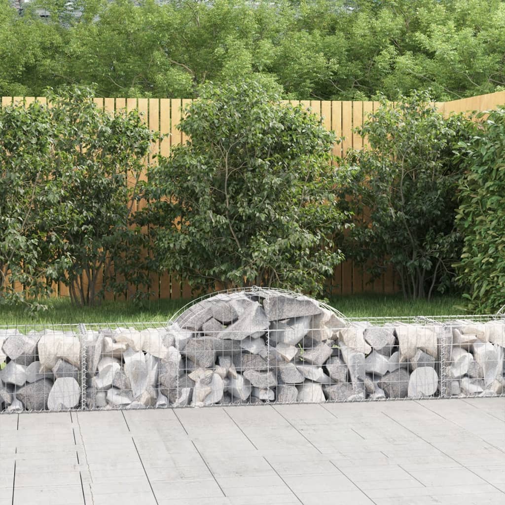 Gabionkurver buede 30 stk 200x50x40/60 cm galvanisert jern
