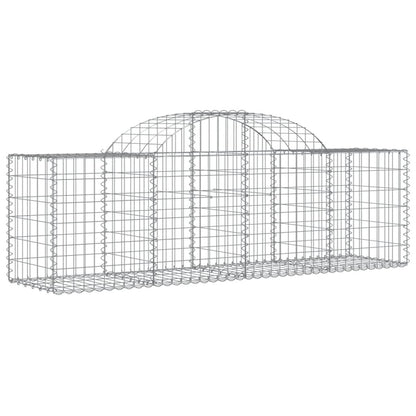 Gabionkurver buede 4 stk 200x50x60/80 cm galvanisert jern