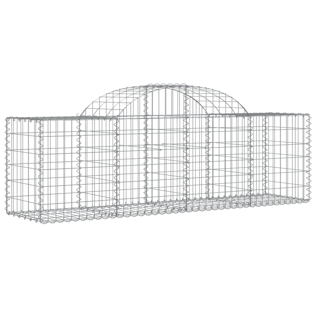 Gabionkurver buede 11 stk 200x50x60/80 cm galvanisert jern