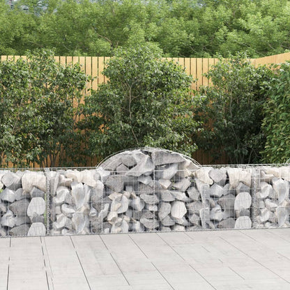 Gabionkurver buede 11 stk 200x50x60/80 cm galvanisert jern