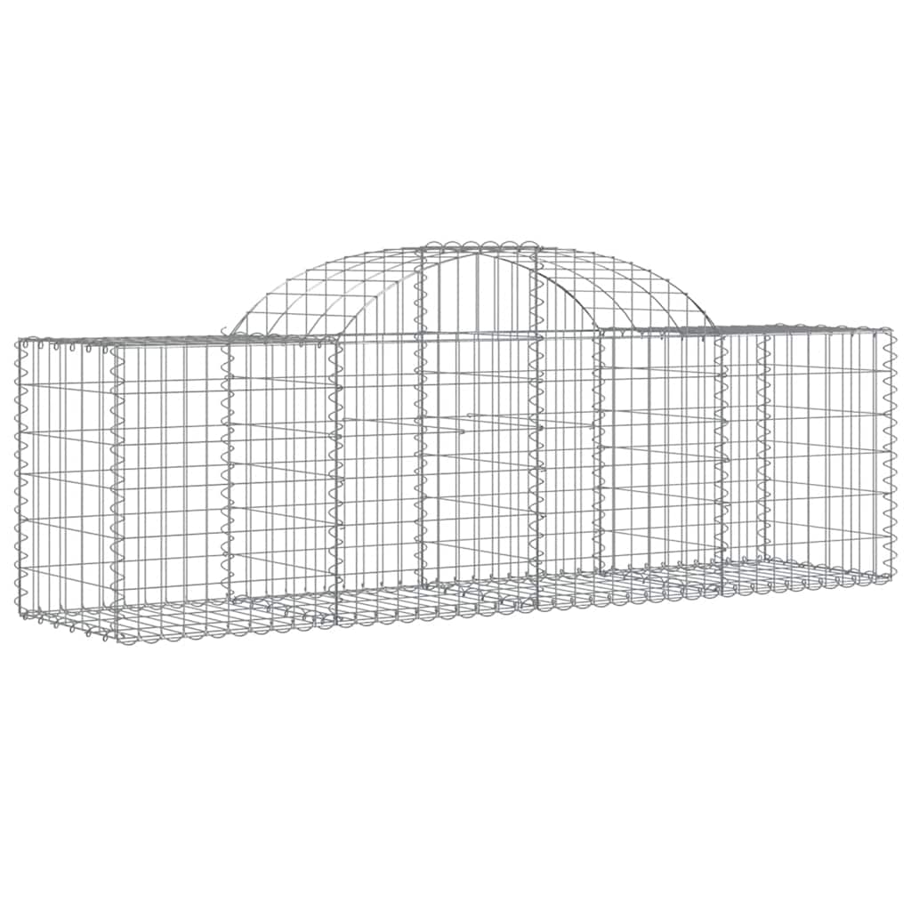 Gabionkurver buede 12 stk 200x50x60/80 cm galvanisert jern