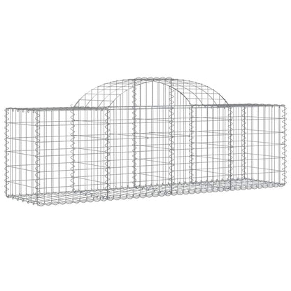 Gabionkurver buede 12 stk 200x50x60/80 cm galvanisert jern