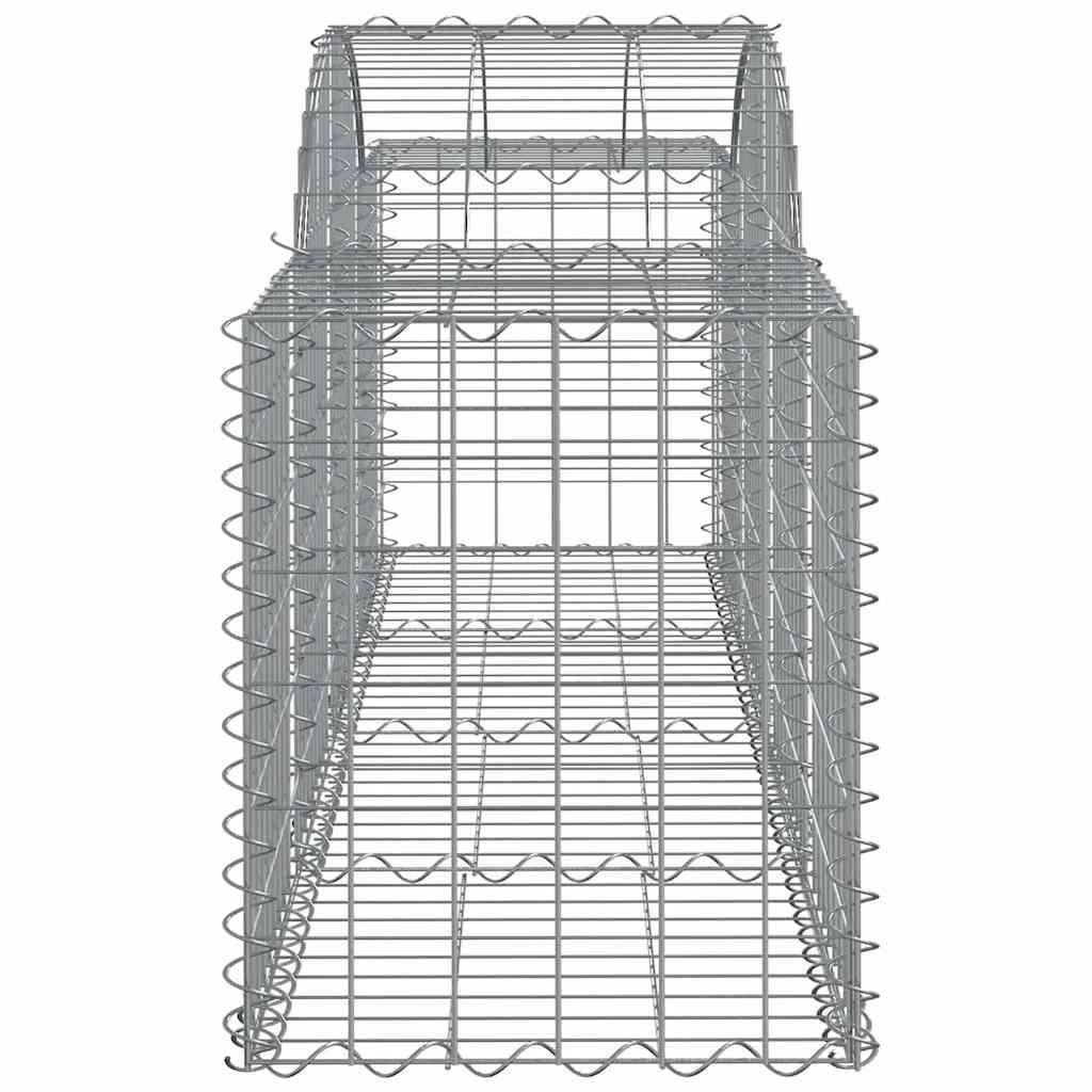 Gabionkurver buede 12 stk 200x50x60/80 cm galvanisert jern