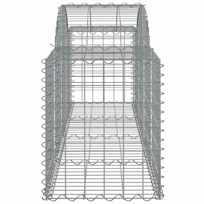 Gabionkurver buede 12 stk 200x50x60/80 cm galvanisert jern