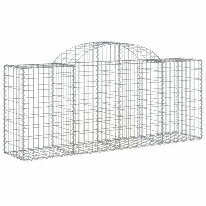 Gabionkurver buede 7 stk 200x50x80/100 cm galvanisert jern