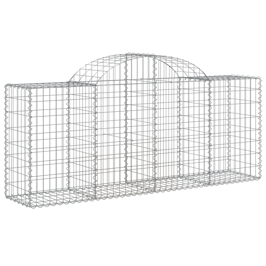 Gabionkurver buede 40 stk 200x50x80/100 cm galvanisert jern