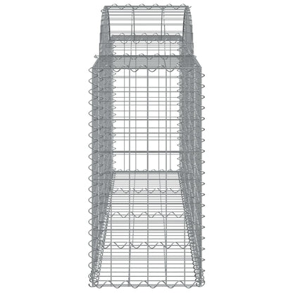 Gabionkurver buede 40 stk 200x50x80/100 cm galvanisert jern