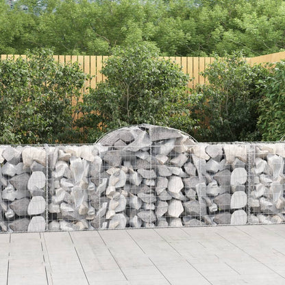 Gabionkurver buede 40 stk 200x50x80/100 cm galvanisert jern