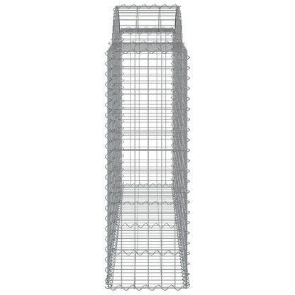 Gabionkurver buede 2 stk 200x50x120/140 cm galvanisert jern