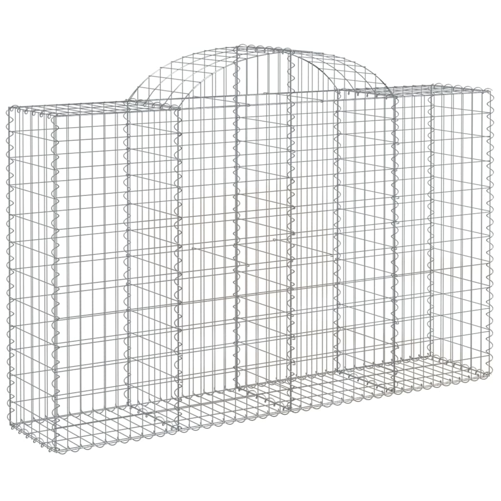Gabionkurver buede 18 stk 200x50x120/140 cm galvanisert jern