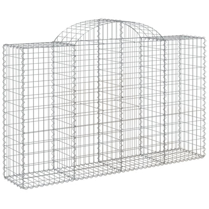 Gabionkurver buede 18 stk 200x50x120/140 cm galvanisert jern