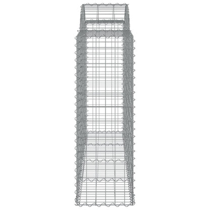 Gabionkurver buede 18 stk 200x50x120/140 cm galvanisert jern