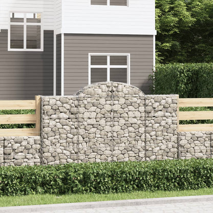 Gabionkurver buede 18 stk 200x50x120/140 cm galvanisert jern