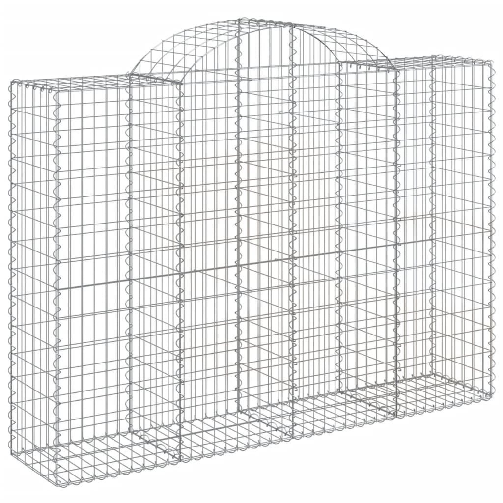 Gabionkurver buede 6 stk 200x50x140/160 cm galvanisert jern