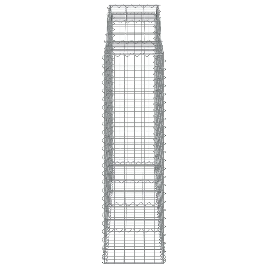 Gabionkurver buede 6 stk 200x50x140/160 cm galvanisert jern
