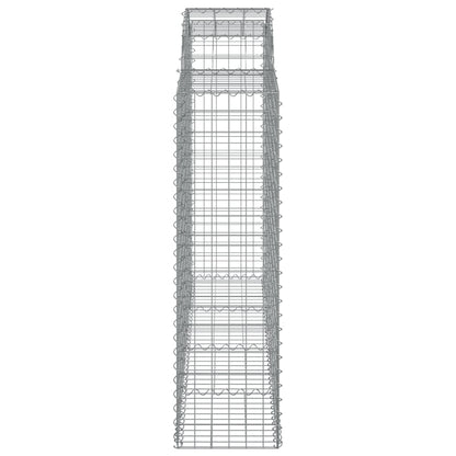 Gabionkurver buede 6 stk 200x50x140/160 cm galvanisert jern
