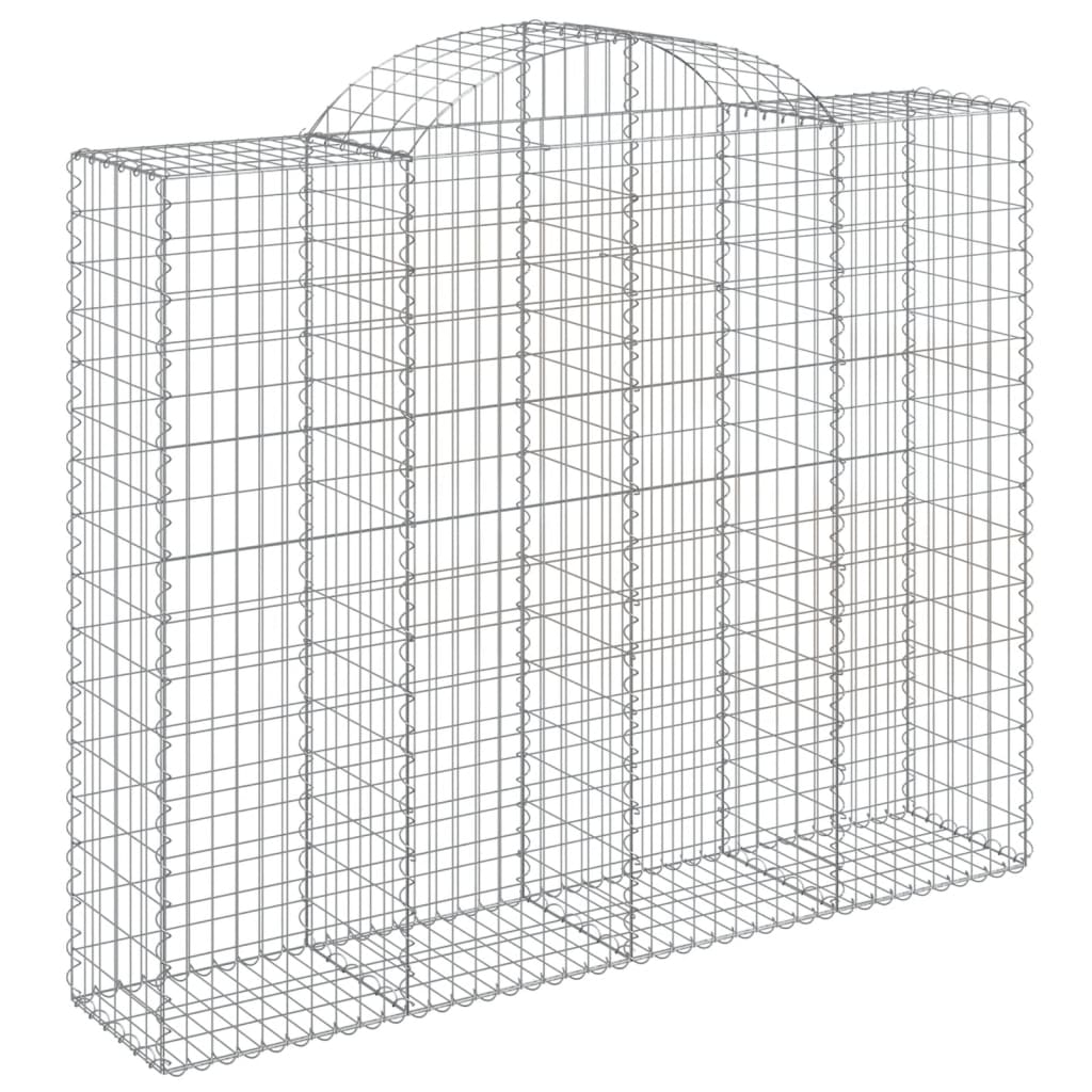 Gabionkurver buede 14 stk 200x50x160/180 cm galvanisert jern