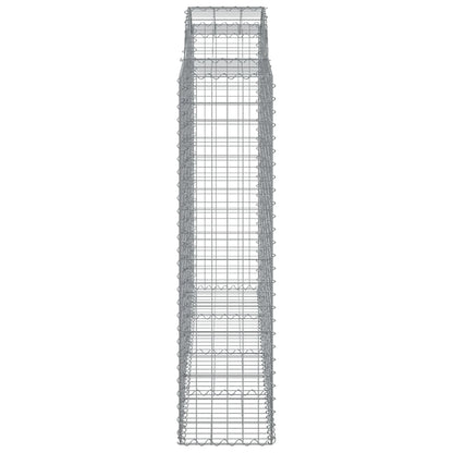 Gabionkurver buede 14 stk 200x50x160/180 cm galvanisert jern