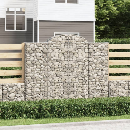 Gabionkurver buede 14 stk 200x50x160/180 cm galvanisert jern