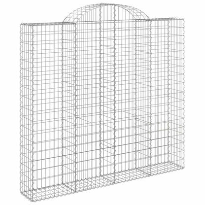 Gabionkurver buede 9 stk 200x50x180/200 cm galvanisert jern