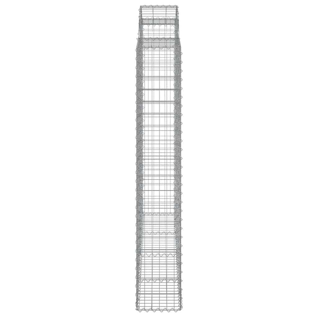 Gabionkurver buede 9 stk 200x50x180/200 cm galvanisert jern