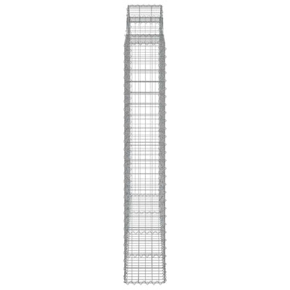 Gabionkurver buede 9 stk 200x50x180/200 cm galvanisert jern
