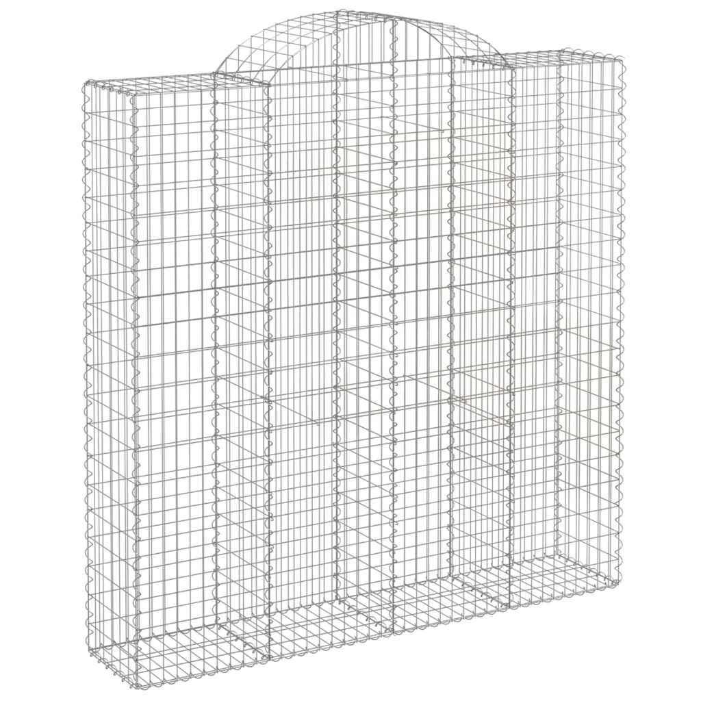 Gabionkurver buede 5 stk 200x50x200/220 cm galvanisert jern