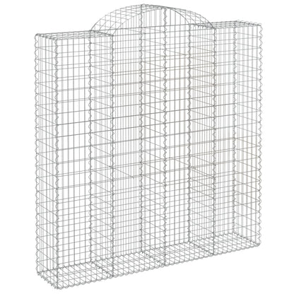 Gabionkurver buede 10 stk 200x50x200/220 cm galvanisert jern