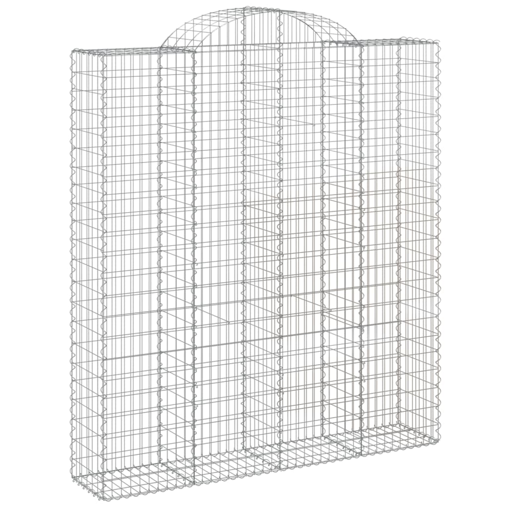 Gabionkurver buede 3 stk 200x50x220/240 cm galvanisert jern
