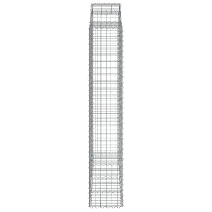 Gabionkurver buede 3 stk 200x50x220/240 cm galvanisert jern