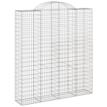 Gabionkurver buede 4 stk 200x50x220/240 cm galvanisert jern