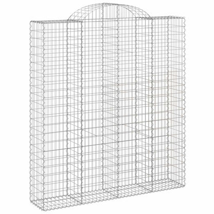 Gabionkurver buede 9 stk 200x50x220/240 cm galvanisert jern