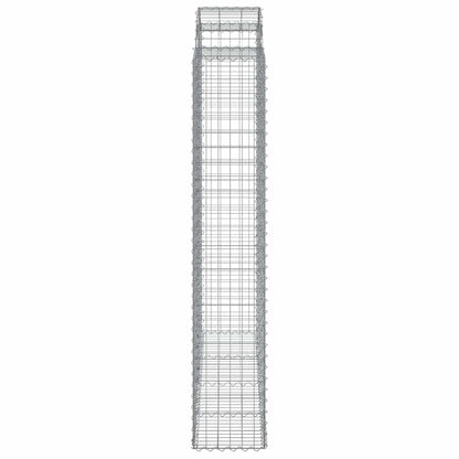 Gabionkurver buede 9 stk 200x50x220/240 cm galvanisert jern