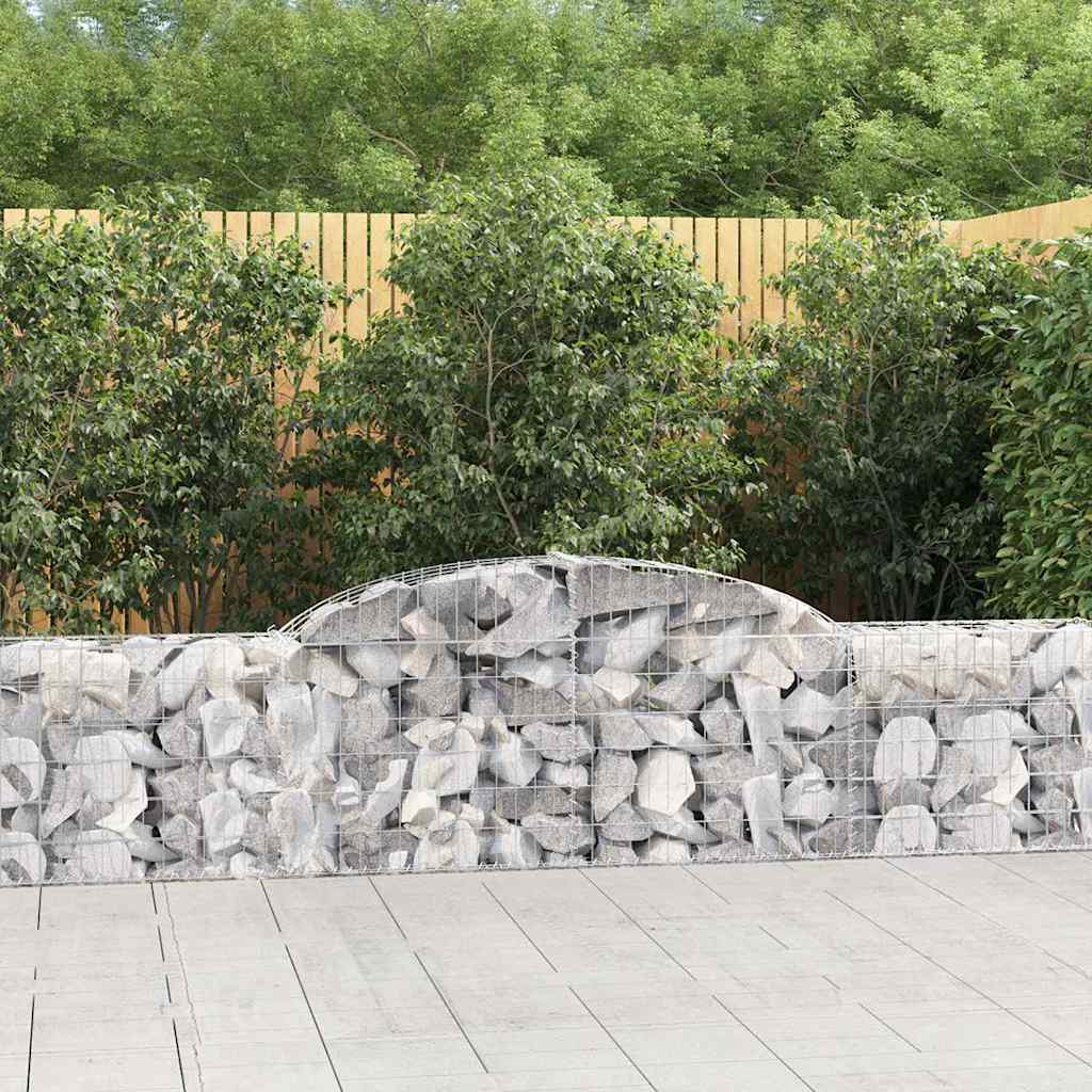 Gabionkurver buede 13 stk 300x30x60/80 cm galvanisert jern