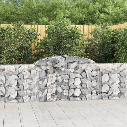 Gabionkurver buede 9 stk 300x30x80/100 cm galvanisert jern
