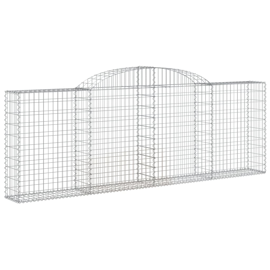 Gabionkurver buede 10 stk 300x30x100/120 cm galvanisert jern
