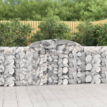 Gabionkurver buede 10 stk 300x30x100/120 cm galvanisert jern